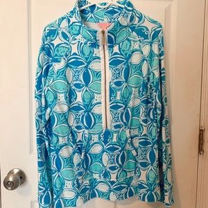 Blue Lilly Pulitzer 3/4 Zip with Pocket!